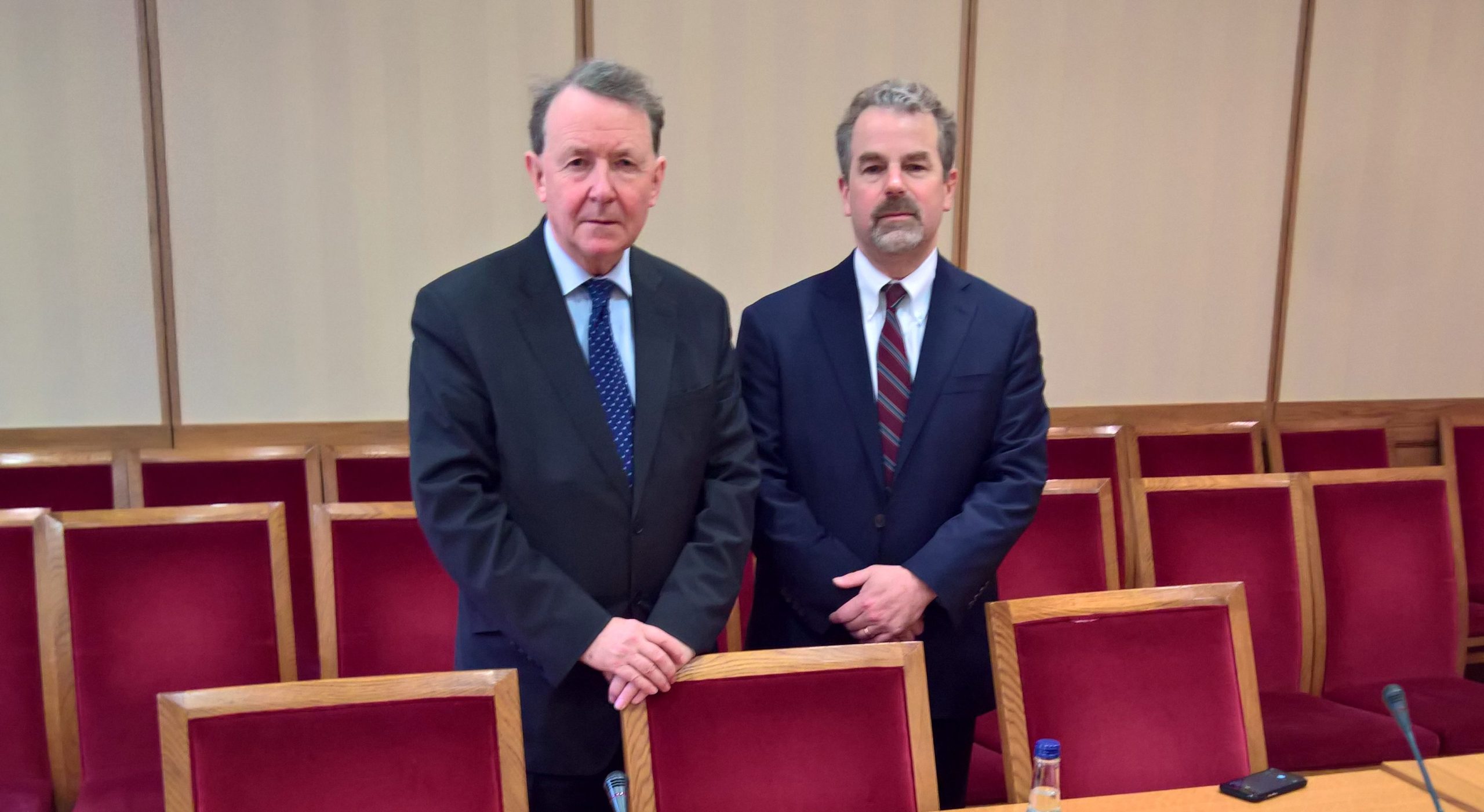 Lord Alton with Stephen Rasche, following the meeting in parliament. (© Aid to the Church in Need)