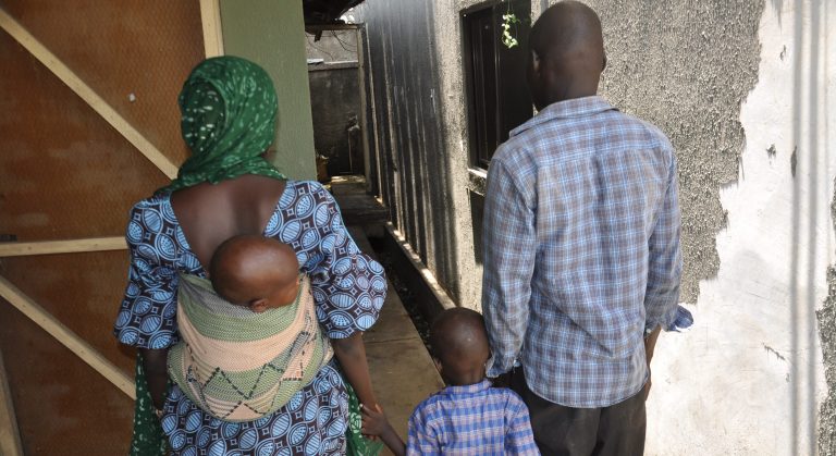 Rebecca and her family – they asked us not to show their faces.