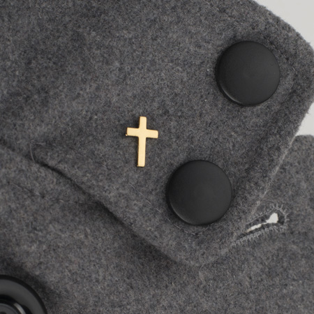 Brass Cross Lapel Pin
