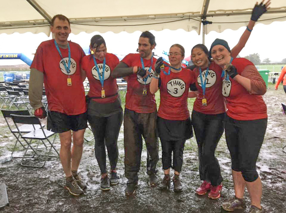 Corinna Turner (third from left) with runners