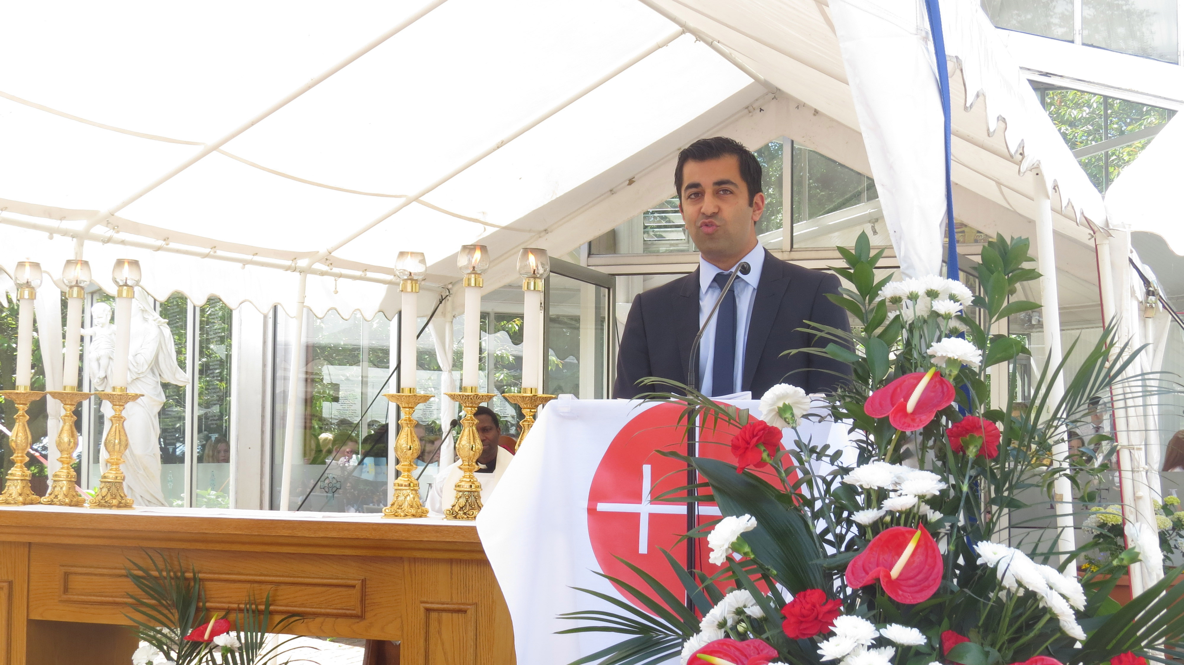 Humza Yousaf, MSP speaking at ACN youth rally in Scotland (© Aid to the Church in Need)