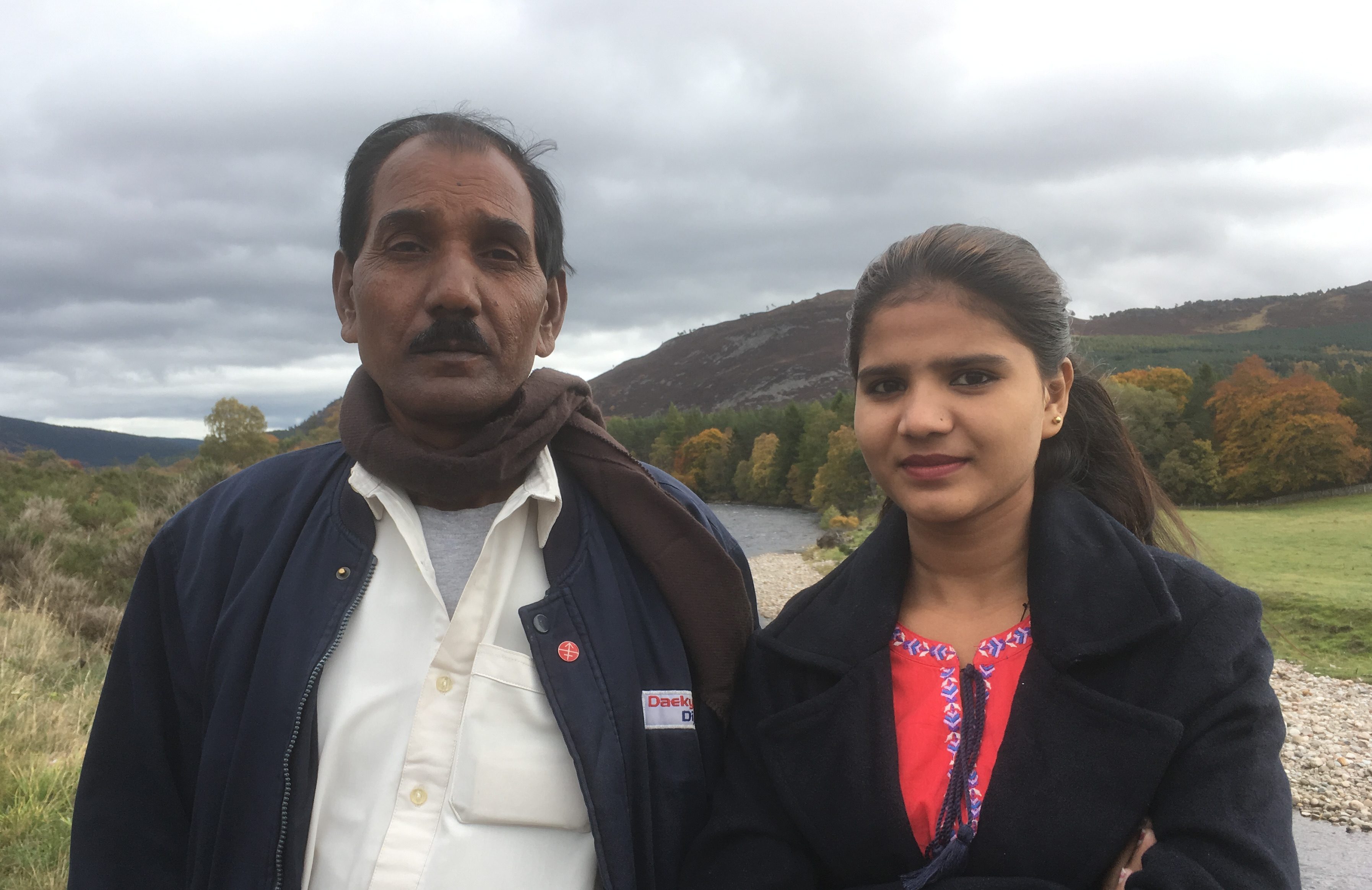 Asia Bibi’s husband and daughter, Ashiq Masih and Eisham Ashiq, during their October 2018 visit to the UK as guests of Aid to the Church in Need (© ACN).