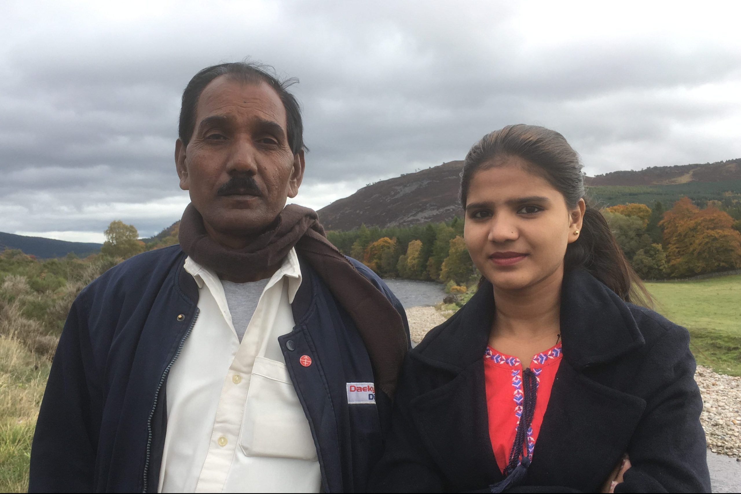 Asia Bibi’s husband and daughter, Ashiq Masih and Eisham Ashiq, during their October 2018 visit to the UK as guests of Aid to the Church in Need (© ACN).