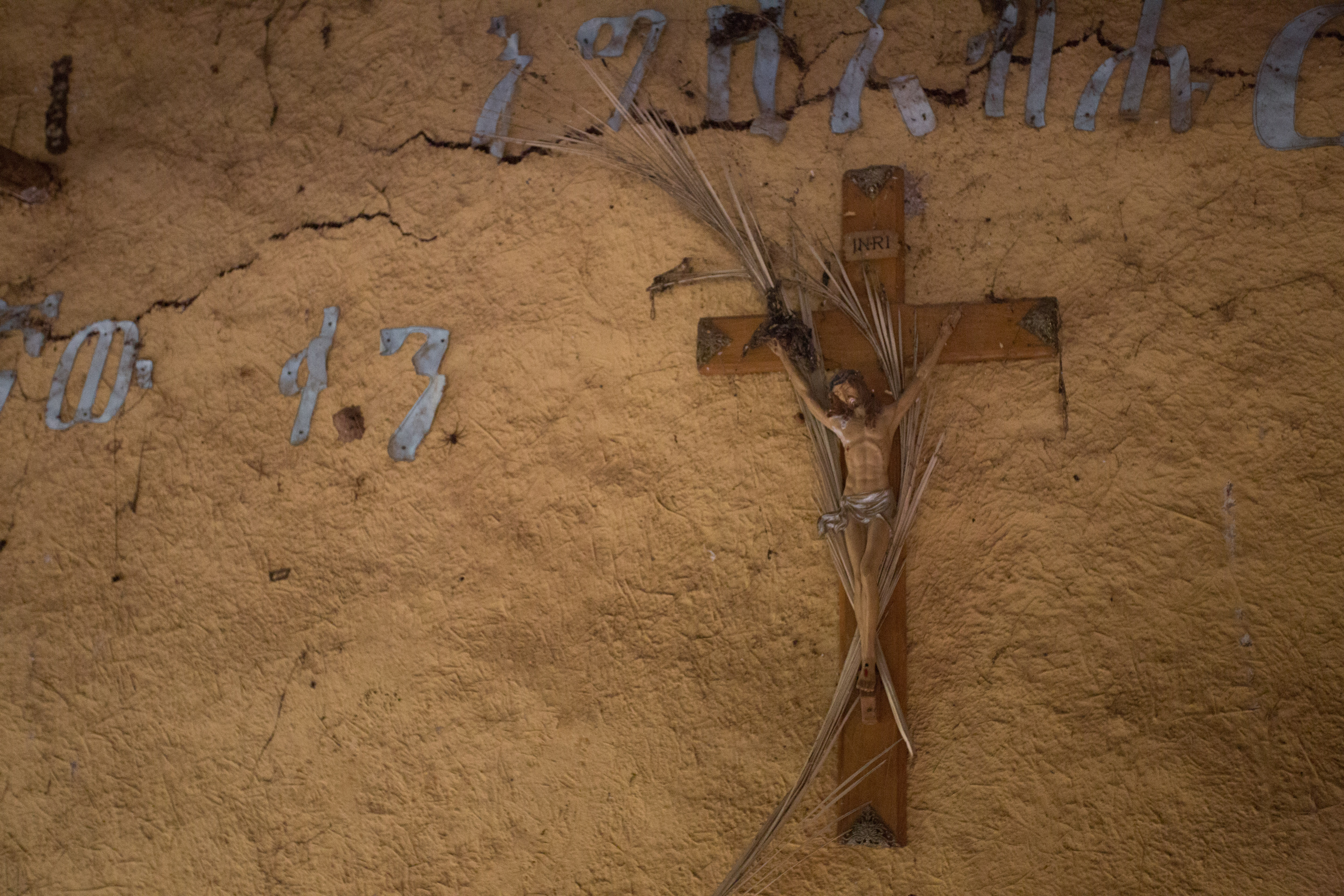 A cross in a poor rural church, Ethiopia.