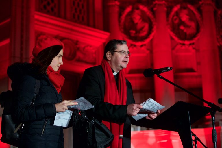 Fr Dominic, ACN chaplin, introduces the Bidding Prayers