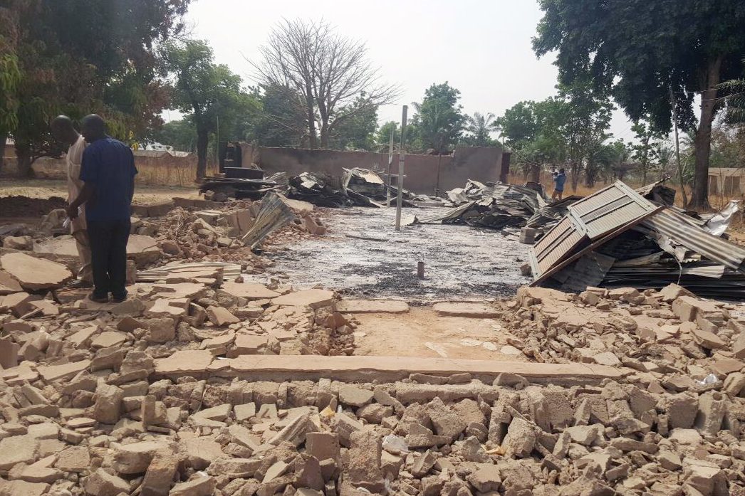 Kaduna: Destruction caused by a Fulani attack in 2017