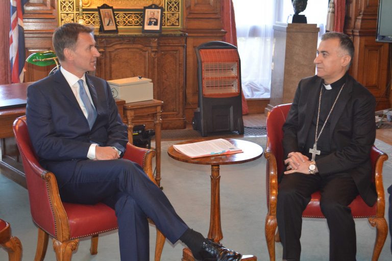 Archbishop Warda meeting Foreign Secretary Jeremy Hunt