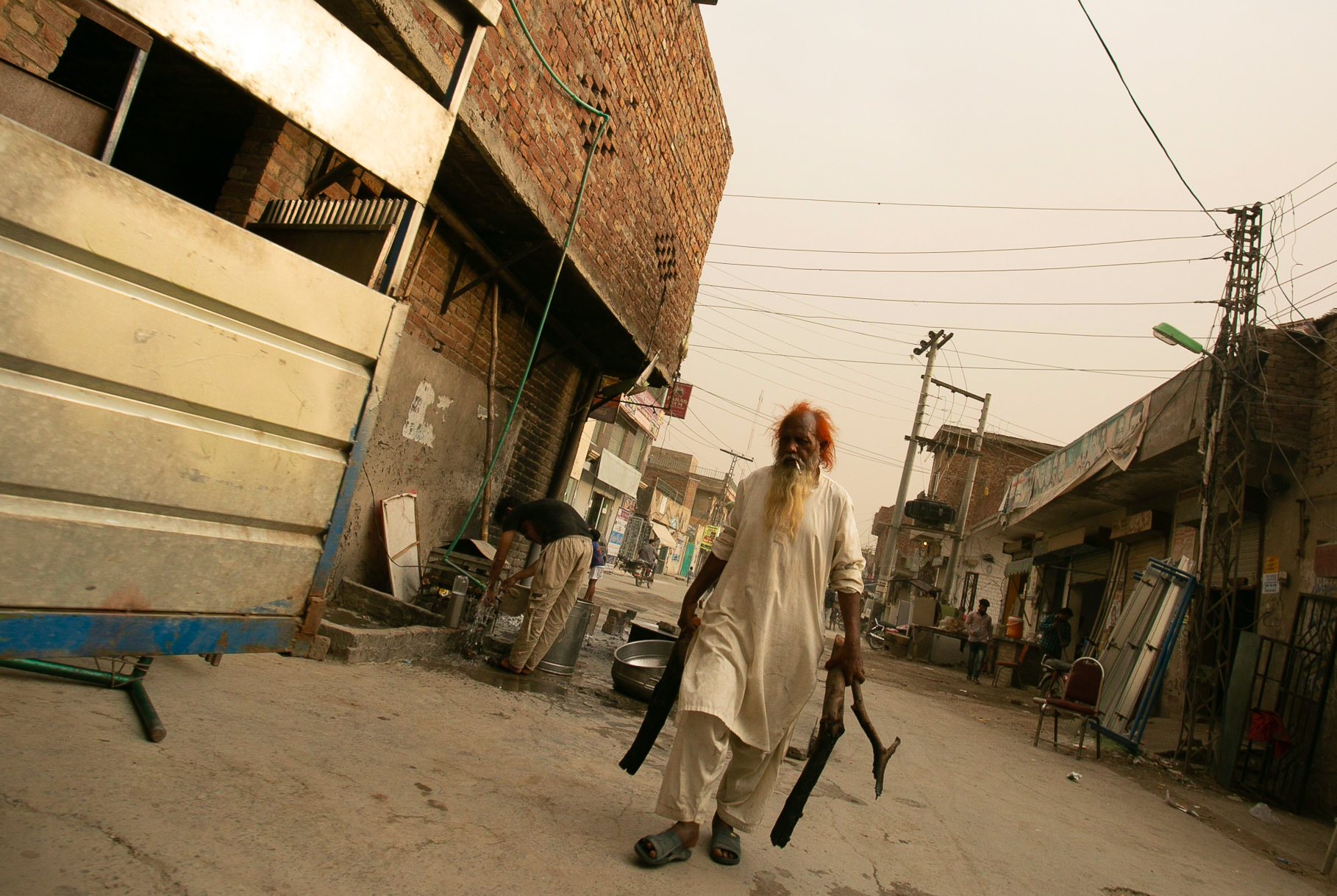 A street scene in Lahore, Pakistan.