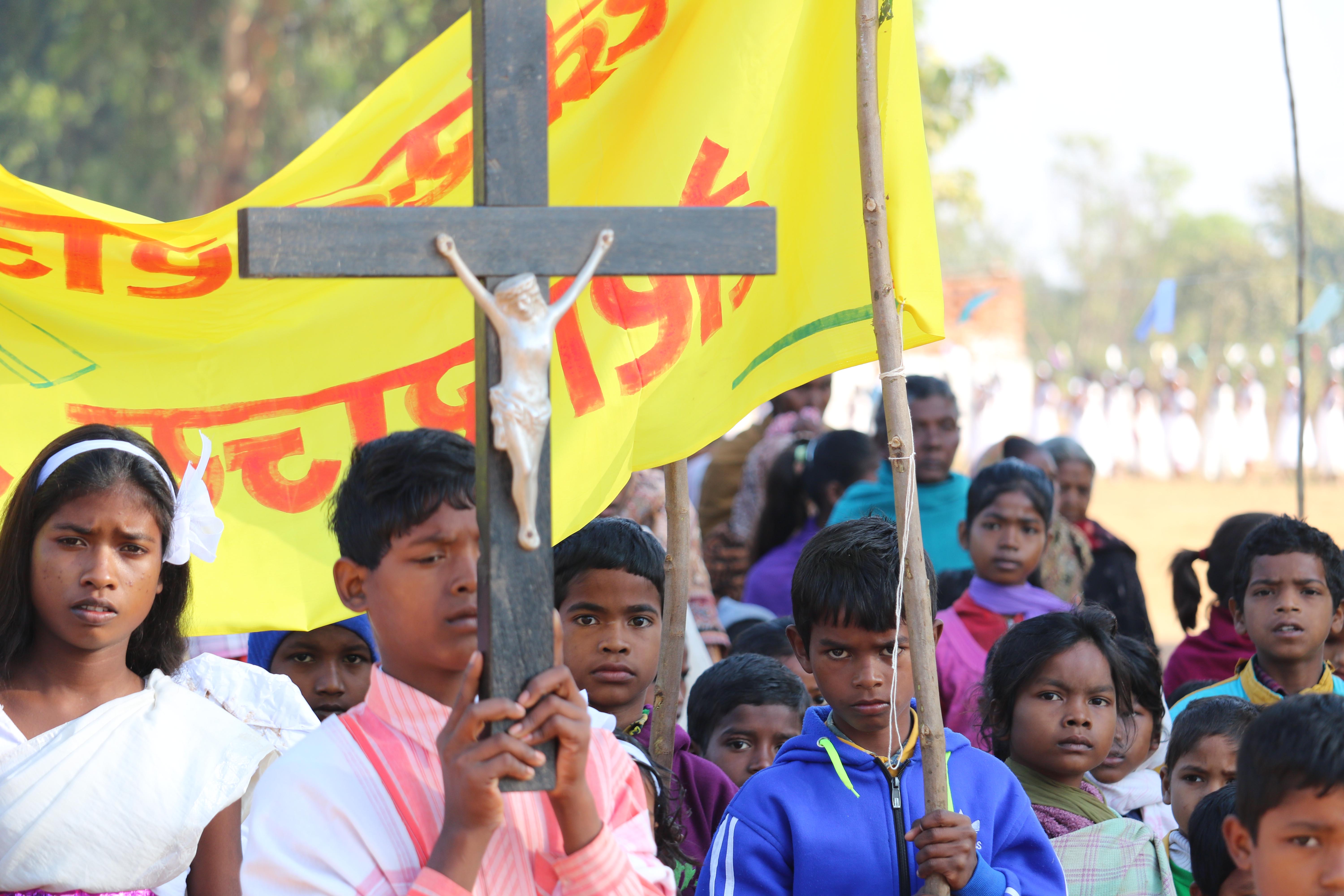 Christians in procession in Jharkhand state, India © Aid to the Church in Need