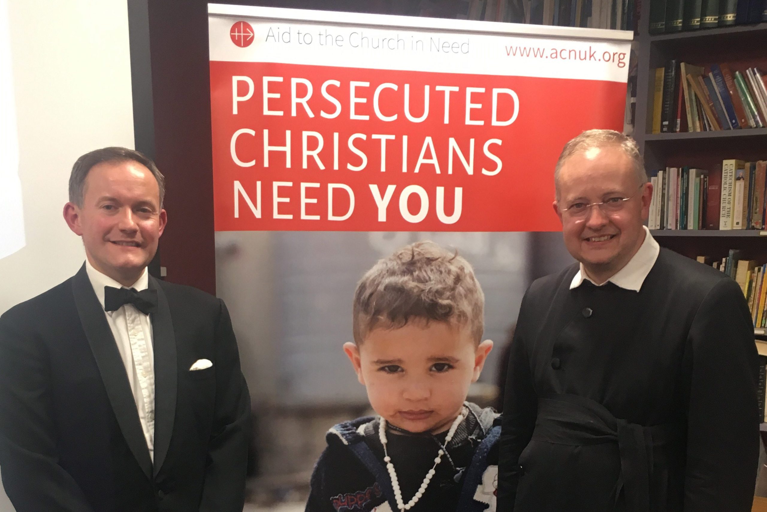 ACN UK Head of Press & Information John Pontifex and the Very Rev Dr Sebastian Jones, Moderator of the Cardiff Oratory in Formation (© Aid to the Church in Need)