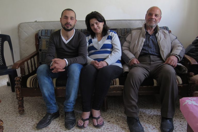 Bashar, Lina and Elias Ghattas (Left to right) (Credit: Aid to the Church in Need)