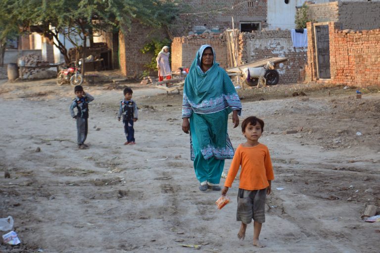 Residents in Khushpur, an almost entirely Christian village in Faisalabad Diocese.