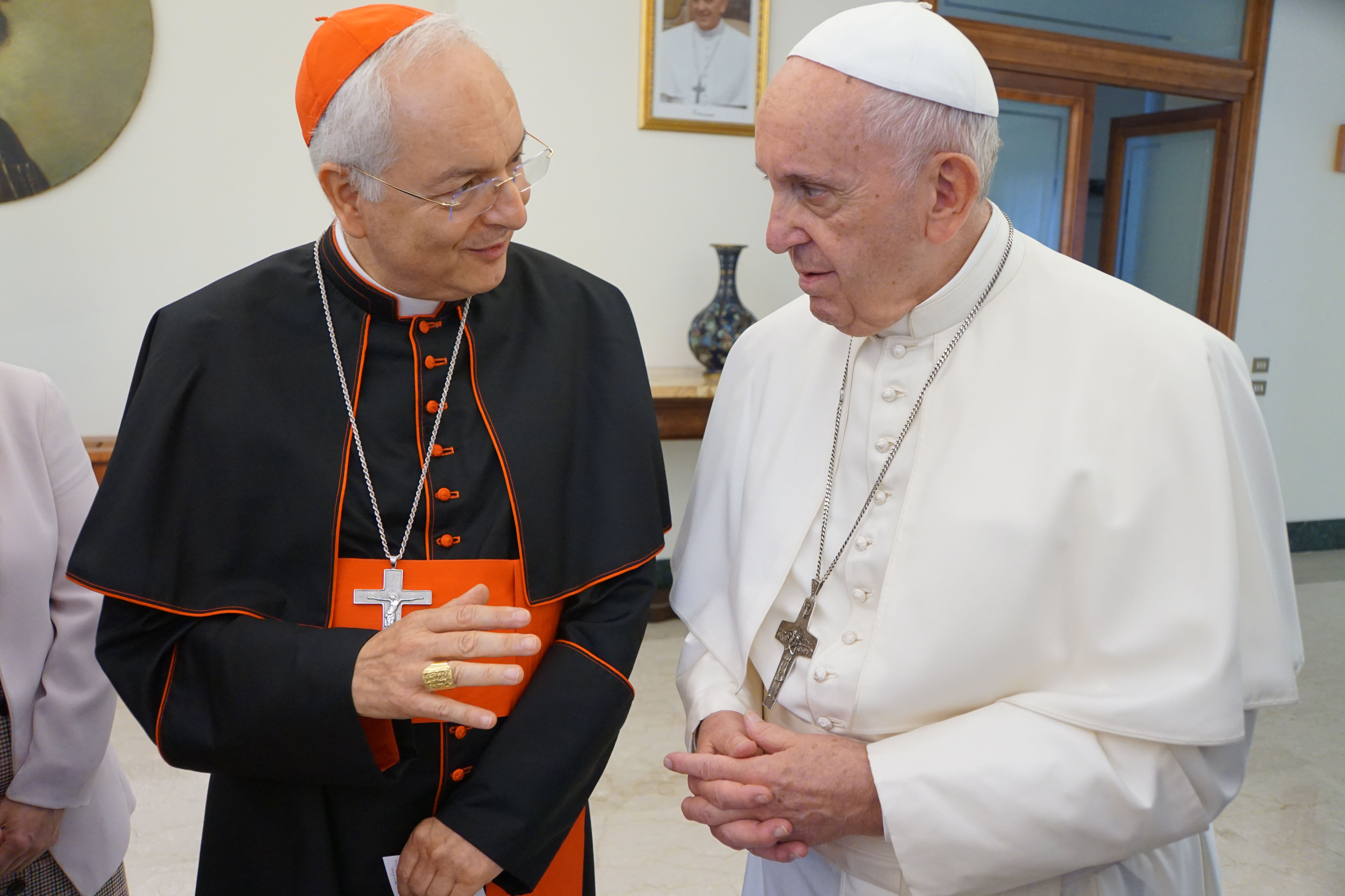 Pope Francis with ACN International President Cardinal Mauro Piacenza