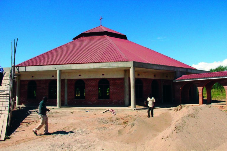 Image of the cathedral in Karonga under construction in 2017 (Image © Aid to the Church in Need)