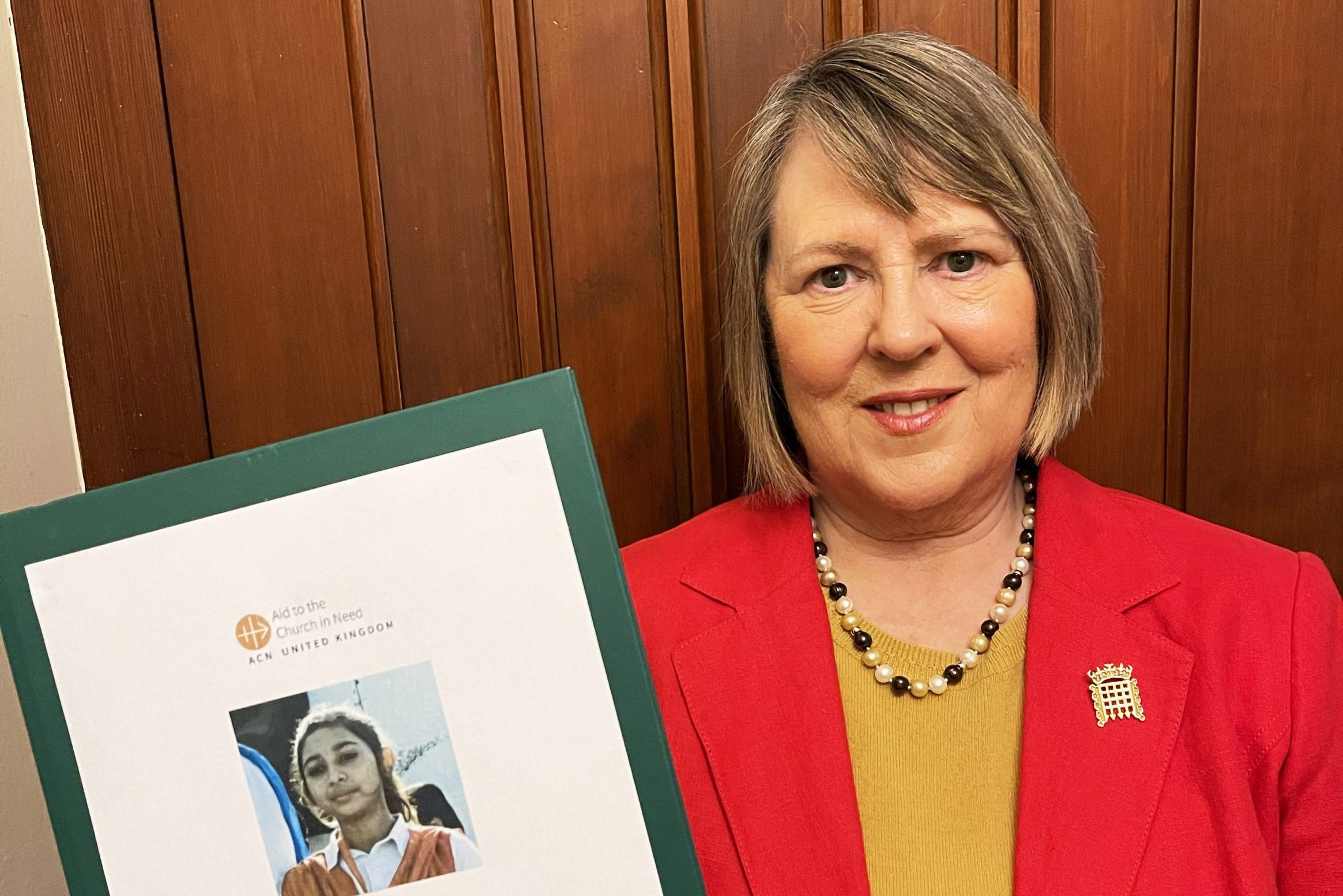With image of Fiona Bruce MP (© Aid to the Church in Need)