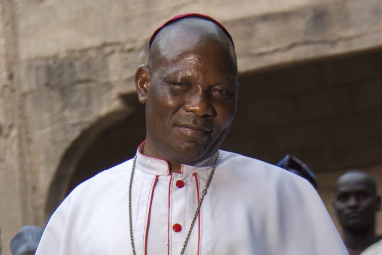 With image of Bishop Oliver Dashe Doeme of Maiduguri (© ACN)