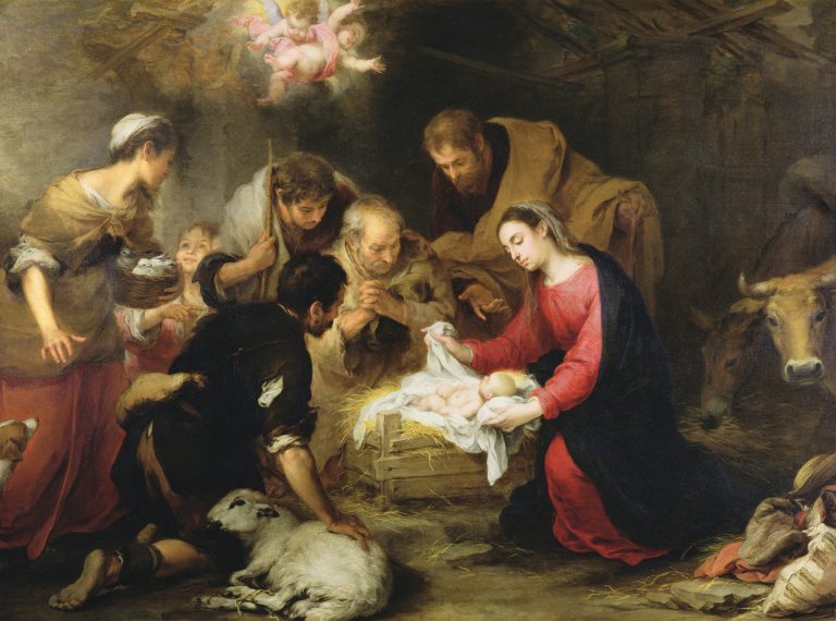 TWC62743 The Adoration of the Shepherds, c.1665-70 (oil on canvas) by Murillo, Bartolome Esteban (1618-82); 146.7x218.4 cm; Wallace Collection, London, UK; © Wallace Collection, London, UK.