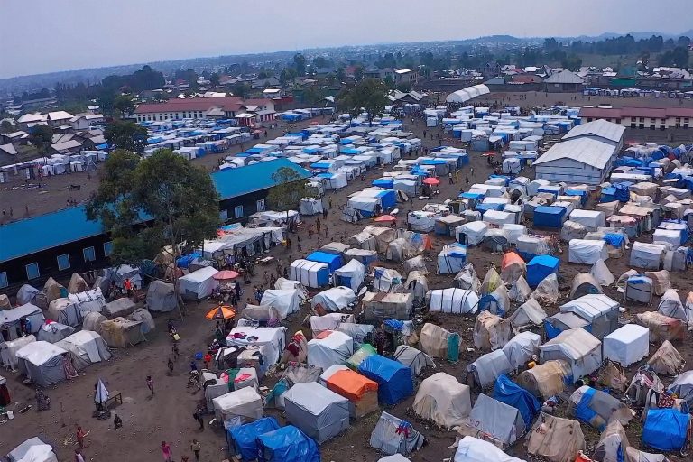 A displacement camp in Goma, the capital of North Kivu province in the conflict-stricken east of DR Congo (© ACN)