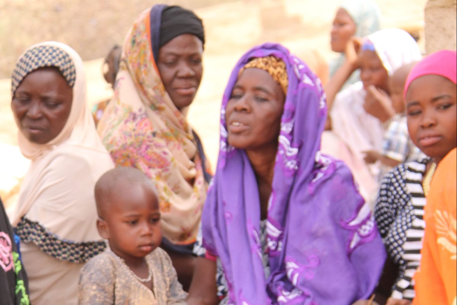 Christian and Muslim Women in a displacement camp near the capital Ouagadougou.