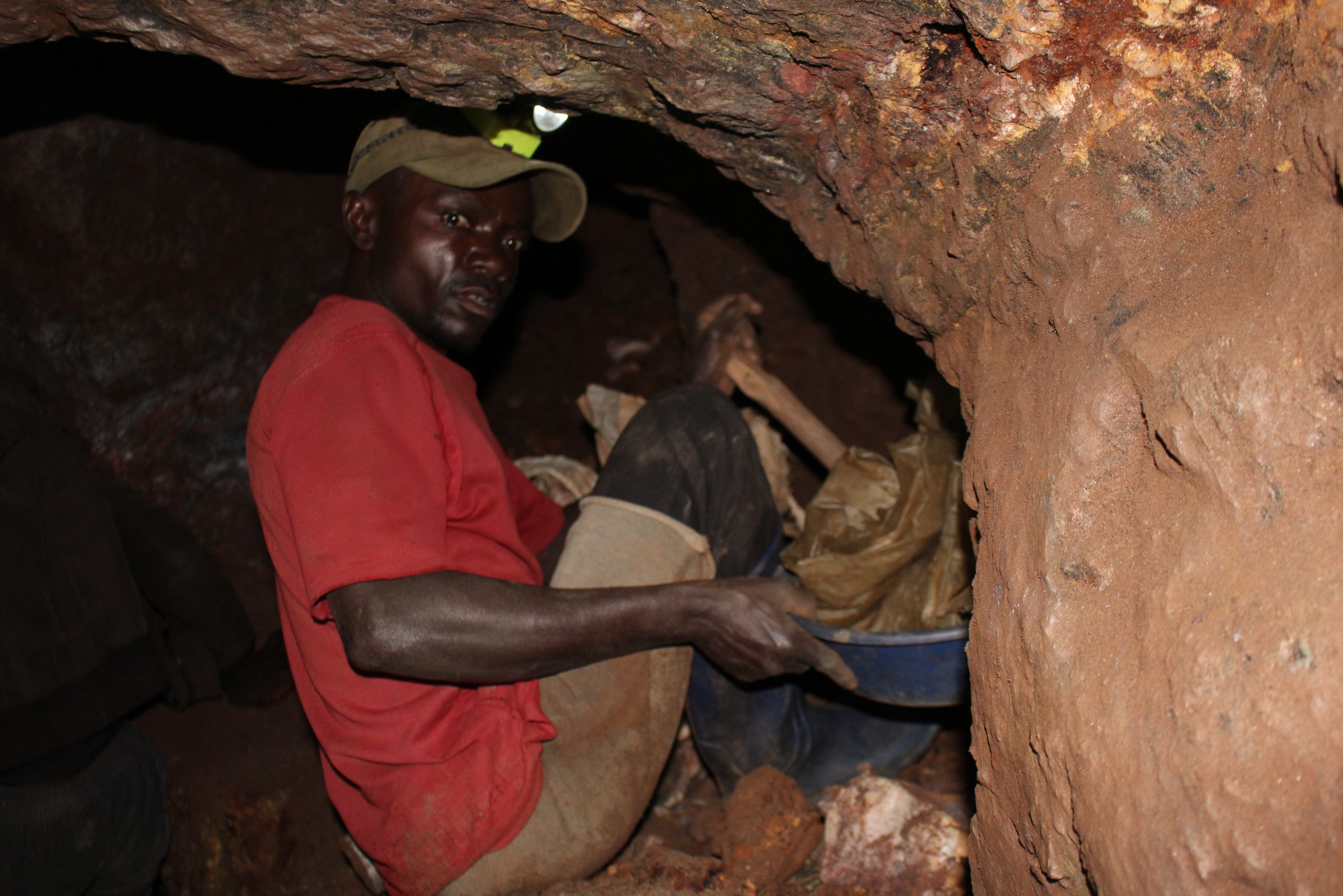 A man working in a mine.