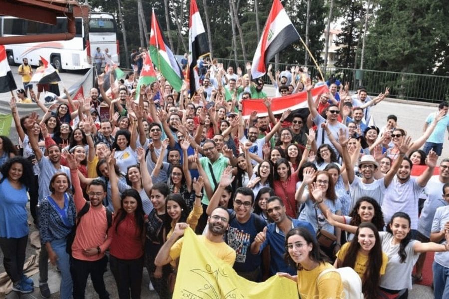 Young people at the Jesuit Regional Youth Days in Lebanon in 2019.