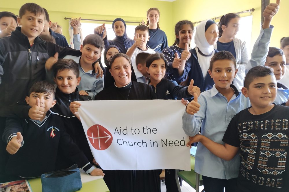 Pupils at a school run by the Good Service Sisters in Lebanon.