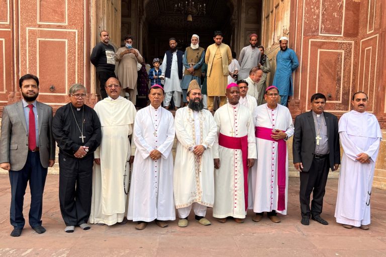 Christian and Muslim leaders meeting in Lahore, Pakistan.