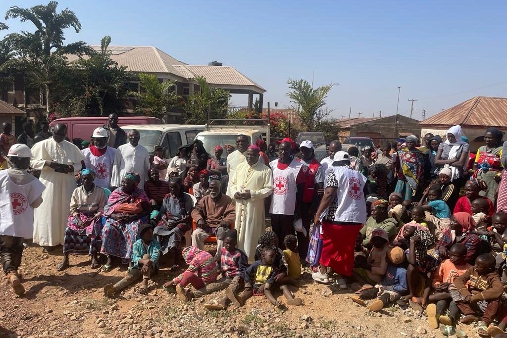 Clergy looking after people displaced because of the attacks in Bokkos, Plateau State, Nigeria.