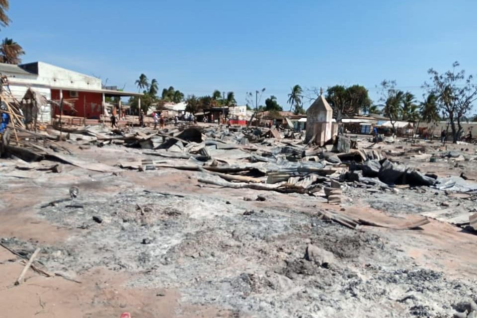 Aftermath of the attack on Macomia, Mozambique, 28th May 2020.