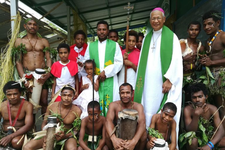 Priests ministering to communities in the jungle regions in Alotau Diocese.