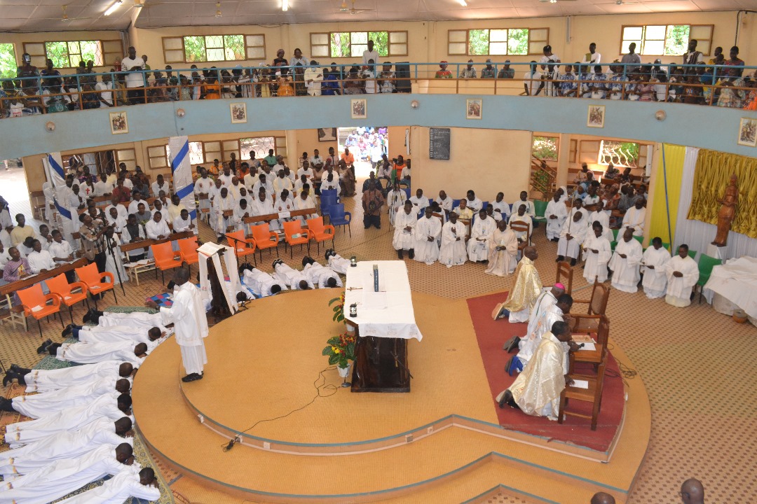 Ordination of priests in Burkina Faso.