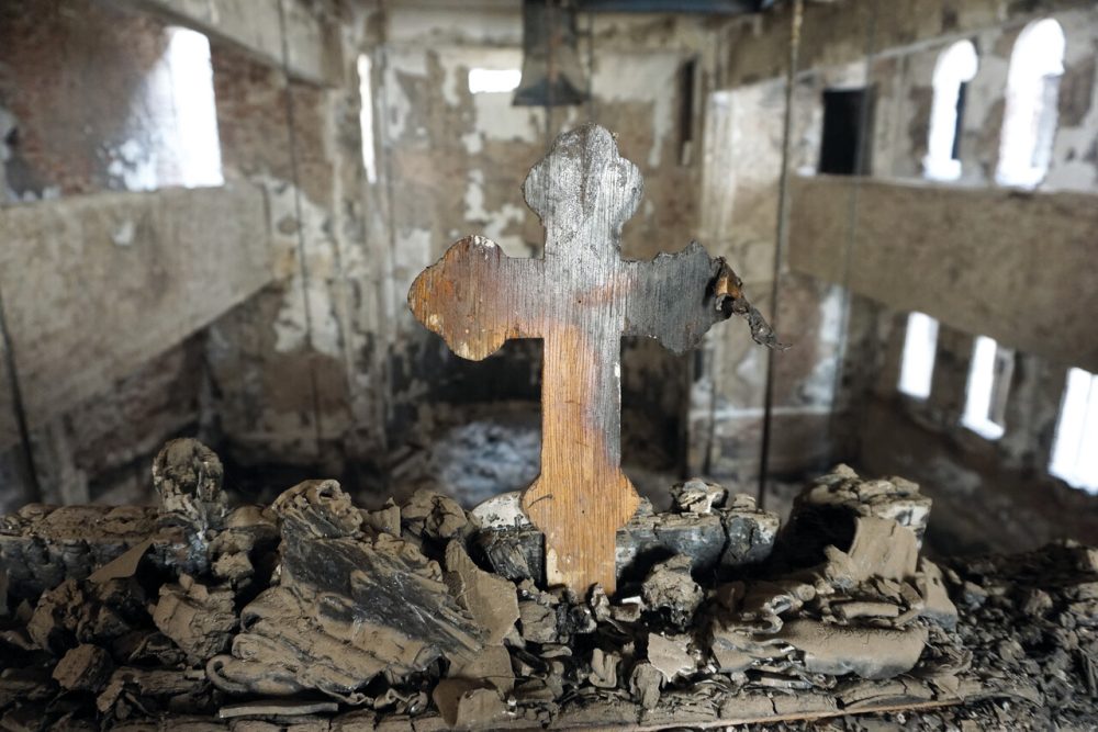 St George’s Coptic Catholic Cathedral in Luxor, Egypt after its destruction in 2016.