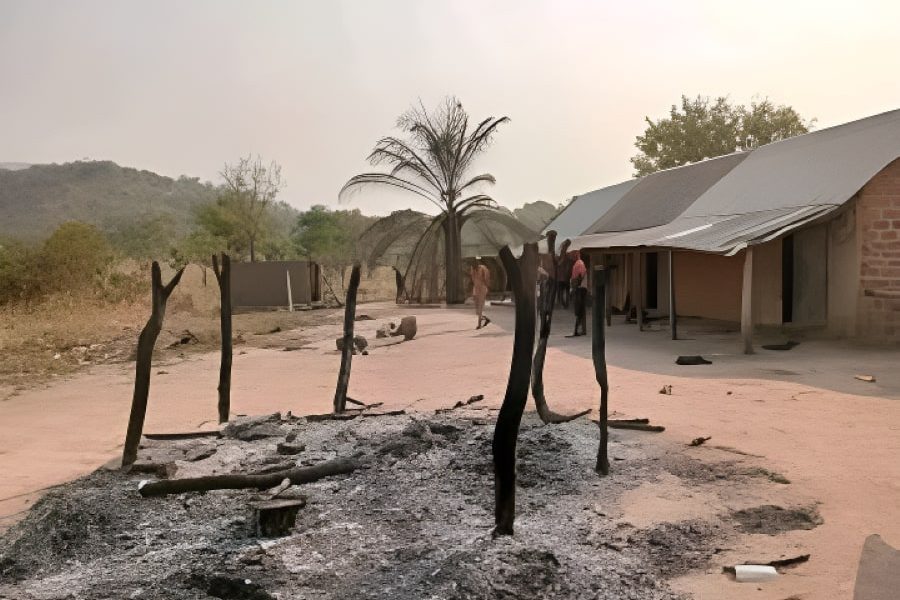 The aftermath of a terrorist attack in Benue State, Nigeria (© Gboko Diocese/ACN).