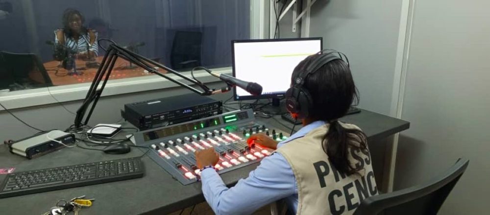 The radio studio of the Episcopal Conference of the Congo, supported by ACN.