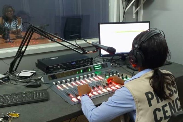 The radio studio of the Episcopal Conference of the Congo, supported by ACN.