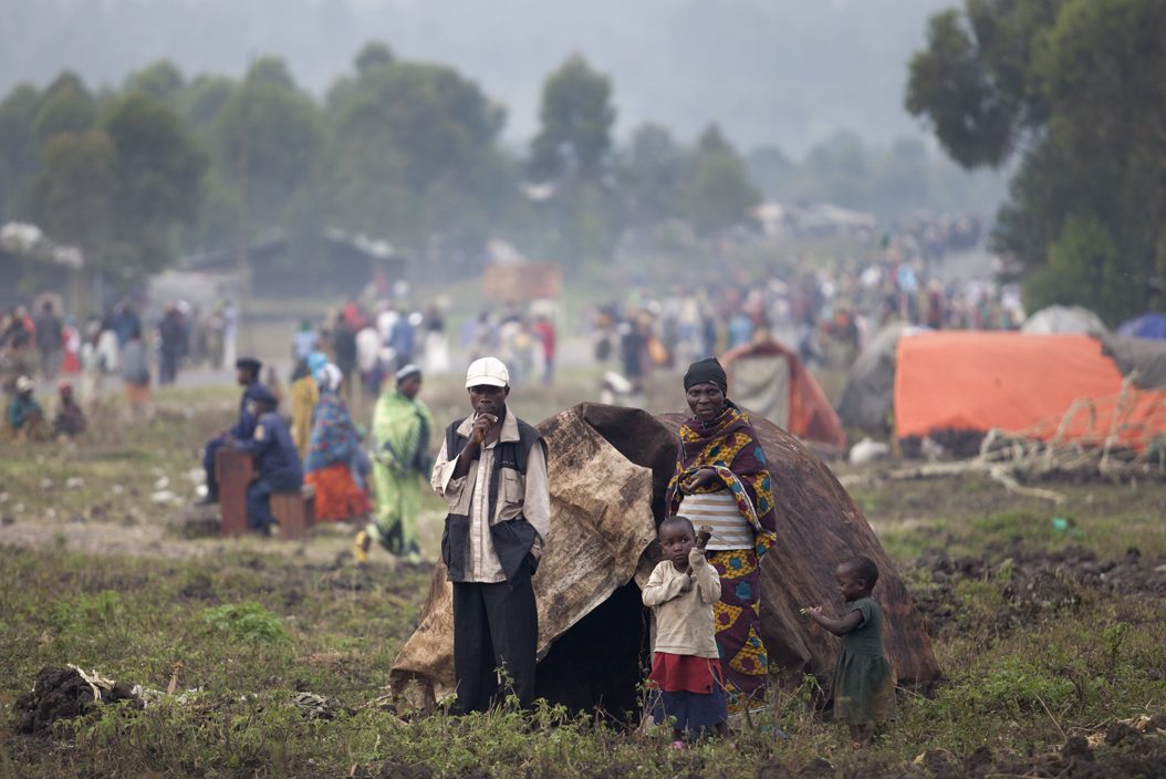 People from the Kibumb-Rutshuru in a displacement camp in Kanyaruchinya 2 ½ miles (4km) north of Goma. (Image: MONUSCO/Sylvain Liechti. Used under CC License 2.0 (https://creativecommons.org/licenses/by-sa/2.0/)).